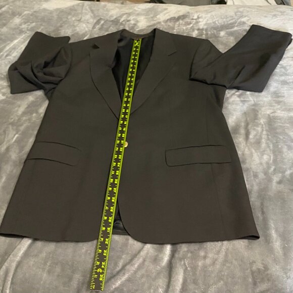 Stuart Hughes Mens Black Blazer Jacket 42R Regular Single-Breasted Two-Button - Picture 8 of 16